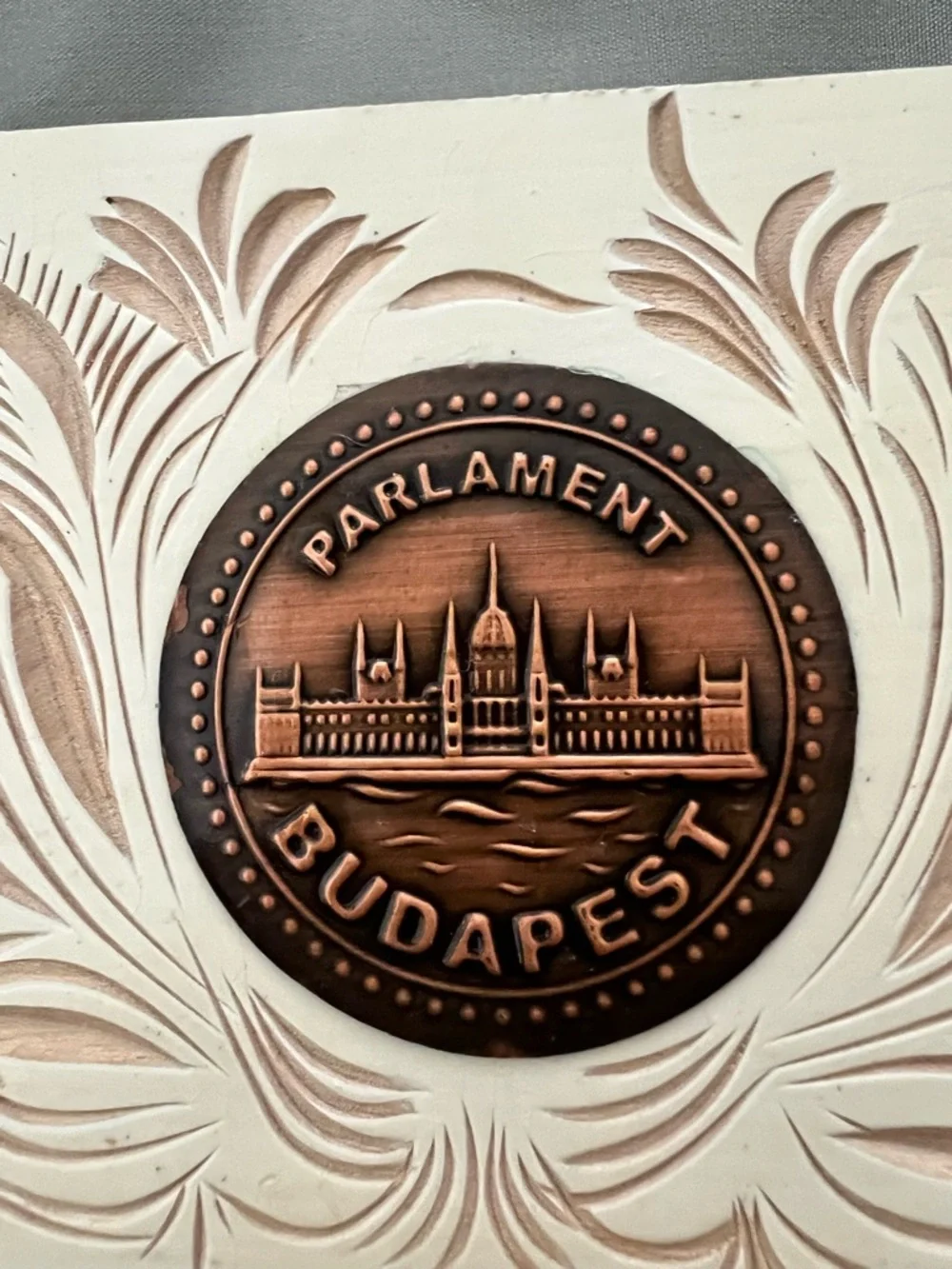 Budapest Parlament Carved Wooden Puzzle Keepsake Box